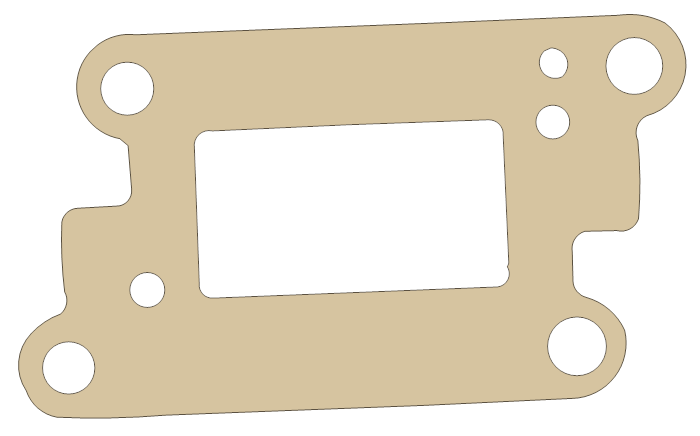 Cobra PW3 Reed Valve gasket outline