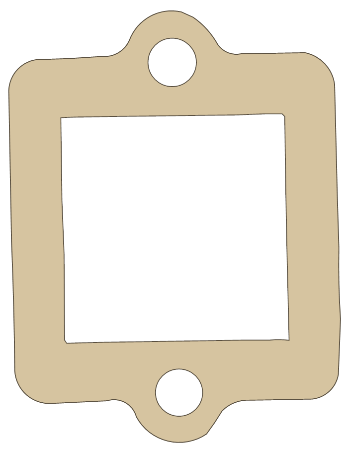 Cobra CM50 Reed to Engine gasket outline