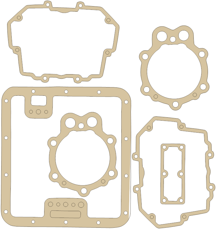 -Vintage Motorcycles Set 1 gasket outline, OEM 1, A material