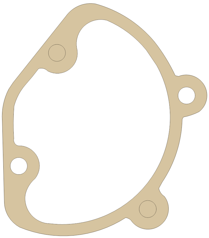 Yamaha J10-2 gasket outline, OEM J10-23462-00-00, A material