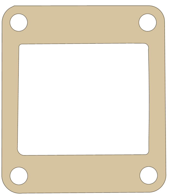 Yamaha G2 Reed Valve gasket outline