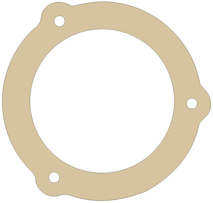 Norton Primary to Crankcase gasket outline, OEM 06-0711, A material