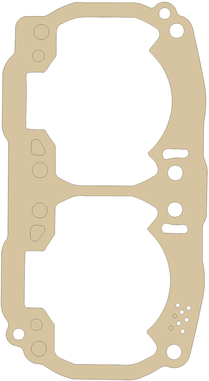 Sea-Doo Cylinder Base gasket outline, OEM 290931685, A material