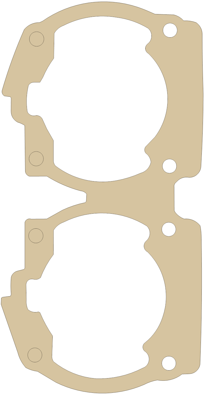 Sea-Doo 580 Base Gasket gasket outline