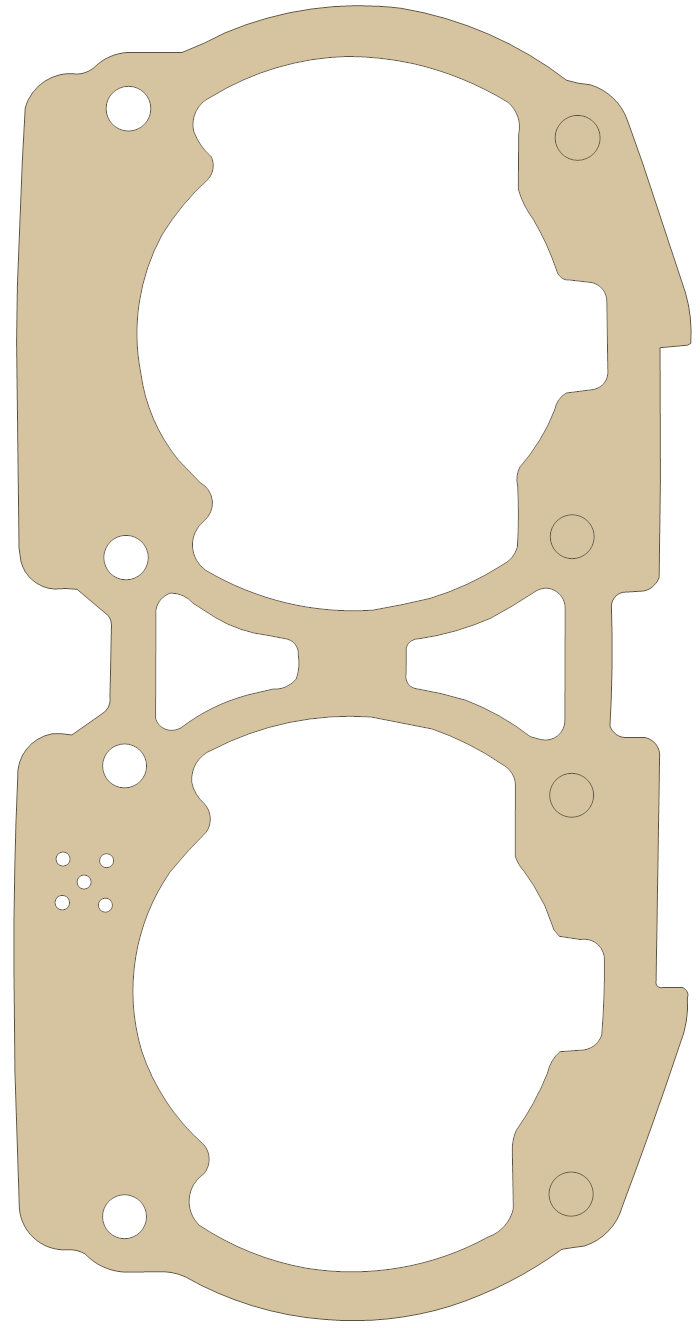Sea-Doo 650 Base gasket outline